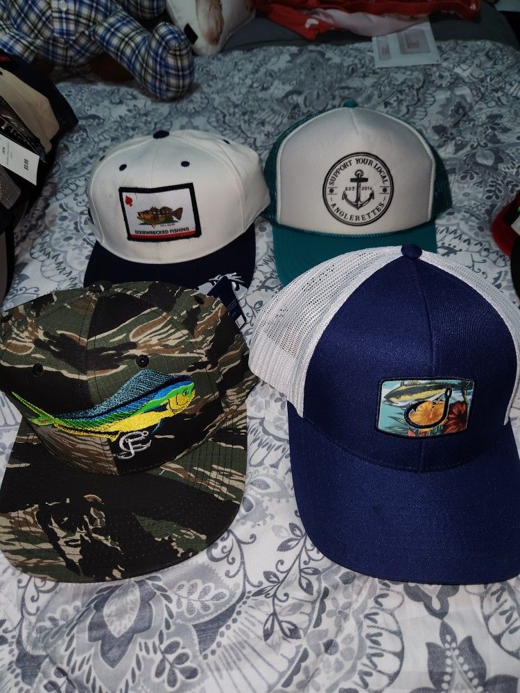 4 Fishing Hats 