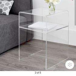 Pottery Barn Acrylic Side Table