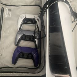 PS5 With 3 Controllers 