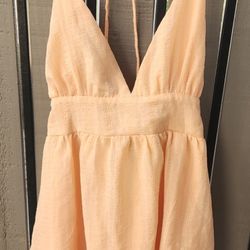 Large Halter Open Back Dress