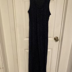 Size XS tank Maxi Dress in Navy  Slits up sides  Light weight and stretchy  By Dalia 