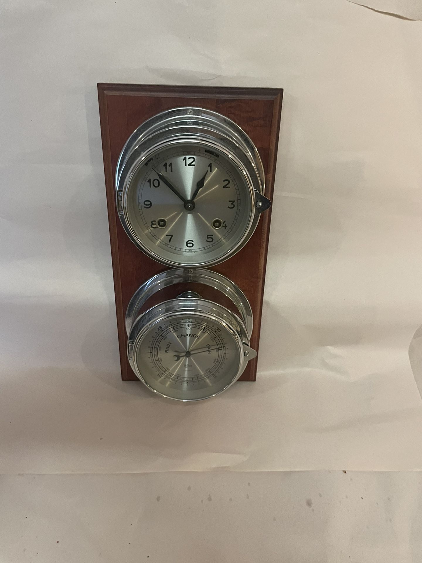 Weems And Plath Clock Barometer Combo