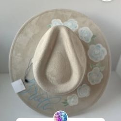 Hand Painted Bridal Hat