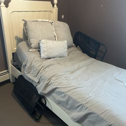 Twin Size adjustable Bed With Frame And Mattress