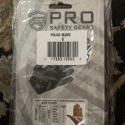 New Black  Leather Tactical Duty Search Gloves 