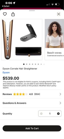 Dyson copper straightener