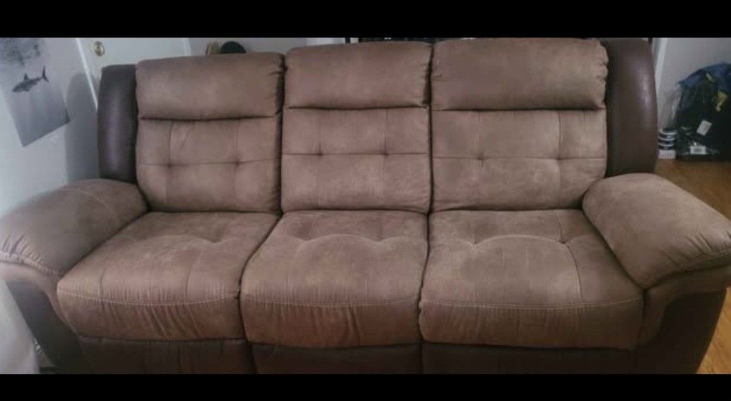 3 Seater Recliner Leather Couch
