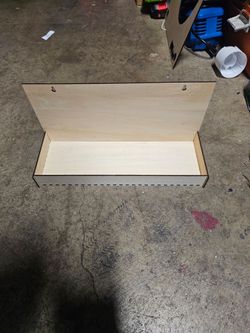 Wood shelve  + 3 boxes each box 4x4x4