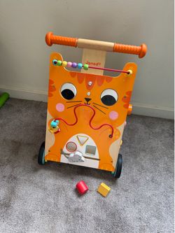 Janod wooden baby walker activity