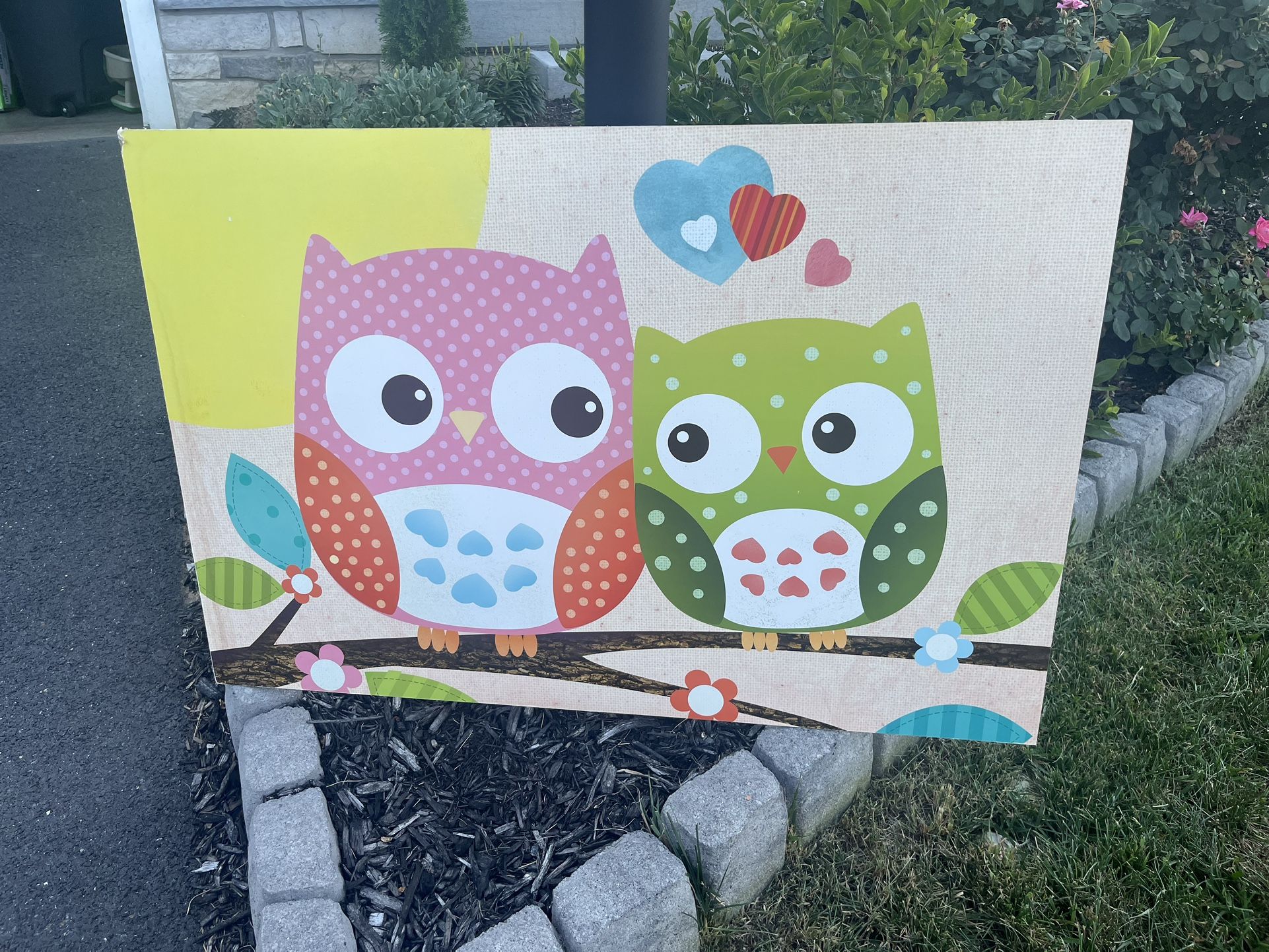 Owl Decorative Painting Frame