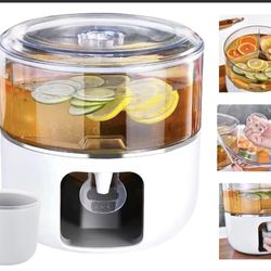 Upgraded Beverage Dispenser For Fridge,360° Rotatable Water Laundry Detergent Or Drink Dispenser For BBQ Picnic Pool Party And Social Events 1.5 Gallo