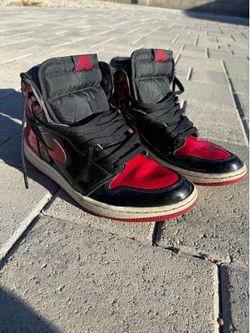 Nike Air Jordan 1 Retro High OG Patent Bred Black Red Size 13