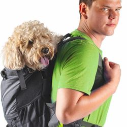 FUR CADET Plush and Comfy Dog Carrier Backpack for Hiking and Selfie-Worthy Adventures, Loaded with Pockets, Collapsible Dog Bowl and Potty Bags, Prem