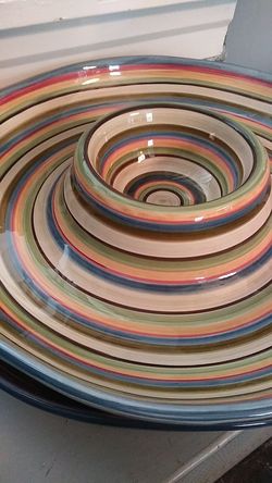 Chip and Dip bowl w platter