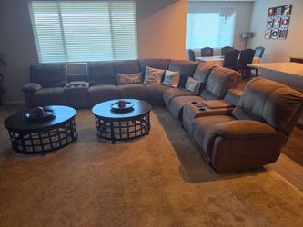 Sofa set with 4 recliners