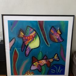 Jack Shultz Artist Painting Framed Large Rare 1997