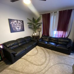 Leather Couches 2 Set