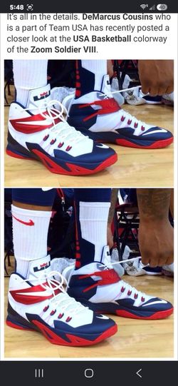 USA team Lebron James Nike Soliders VIII Sz 10.5