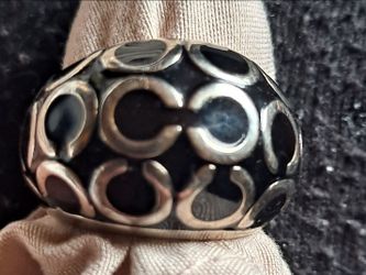 Coach Signature Logo Dome Ring