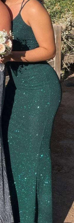 Glittery Green Prom Dress