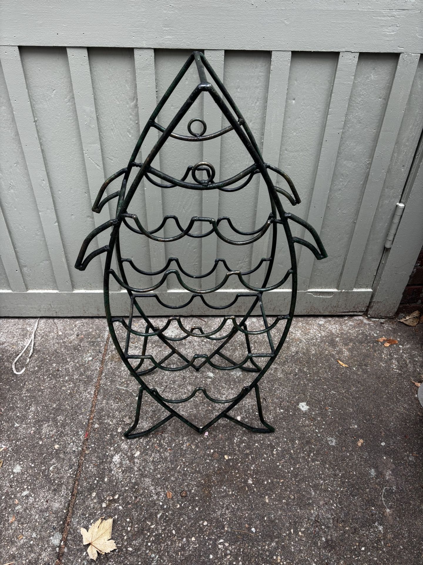 Vintage Metal Wine Rack