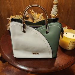 Women's Green / White Crossbody Handbag 