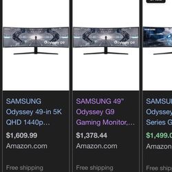 Samsung 49 Inch Odyssey G9 Gaming Monitor 