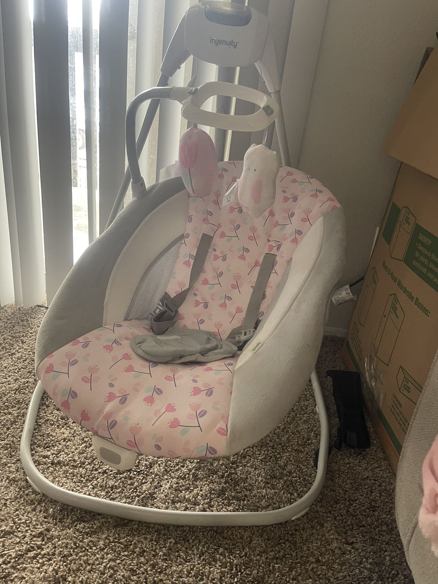 Pink Baby Swing