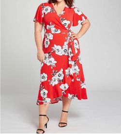 Floral Faux Wrap dress