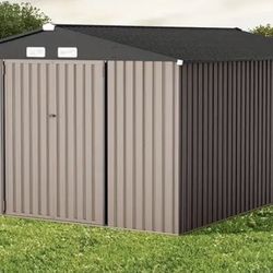 12*10 FT- Heavy Duty Outdoor Storage Metal Shed.
