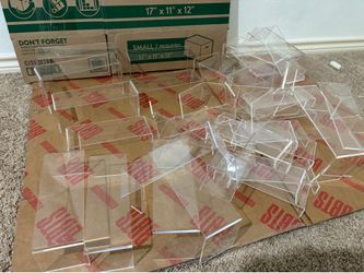 Acrylic Display Risers, Lightweight & Transparent, various sizes (lot) 40