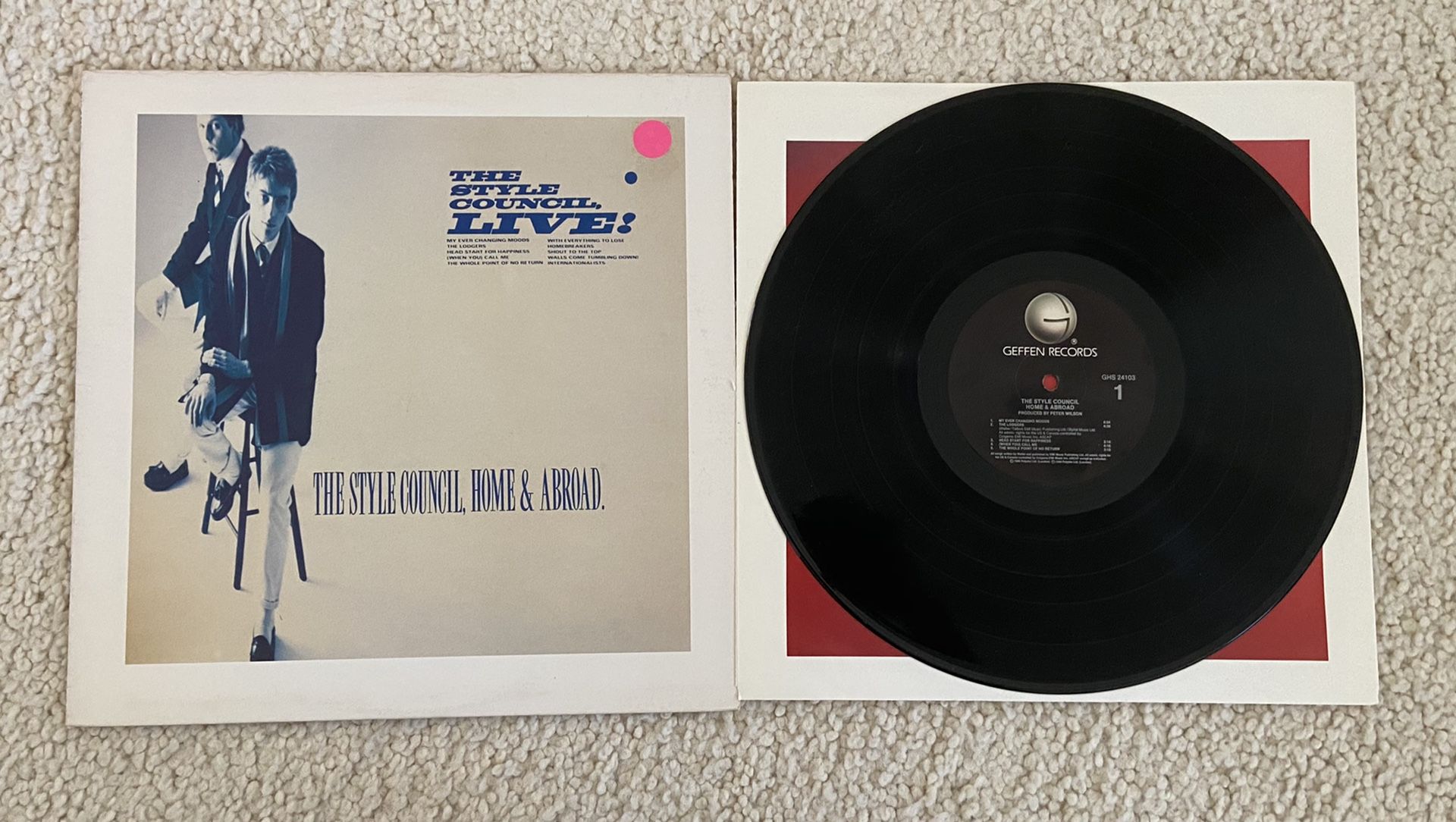 The Style Council “Home And Abroad-The Style Council, Live!” vinyl lp 1986 Geffen Records Original 1st Allied Pressing beautiful glossy like new viny