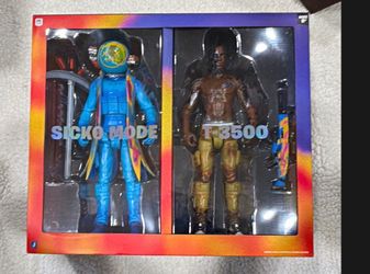 Cactus Jack Sicko Mode & FT3500 Boxed Multicolor Plastic Action Figure Set