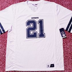 EZEKIEL ELLIOT #21 / Dallas Cowboys Jersey (XL) White/ Blue 