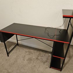 Bestier Gaming Desk with LED Lights