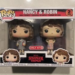 Nancy & Robin Funko Pop 2 Pack *MINT* Target Exclusive Stranger Things 2pk Netflix Television