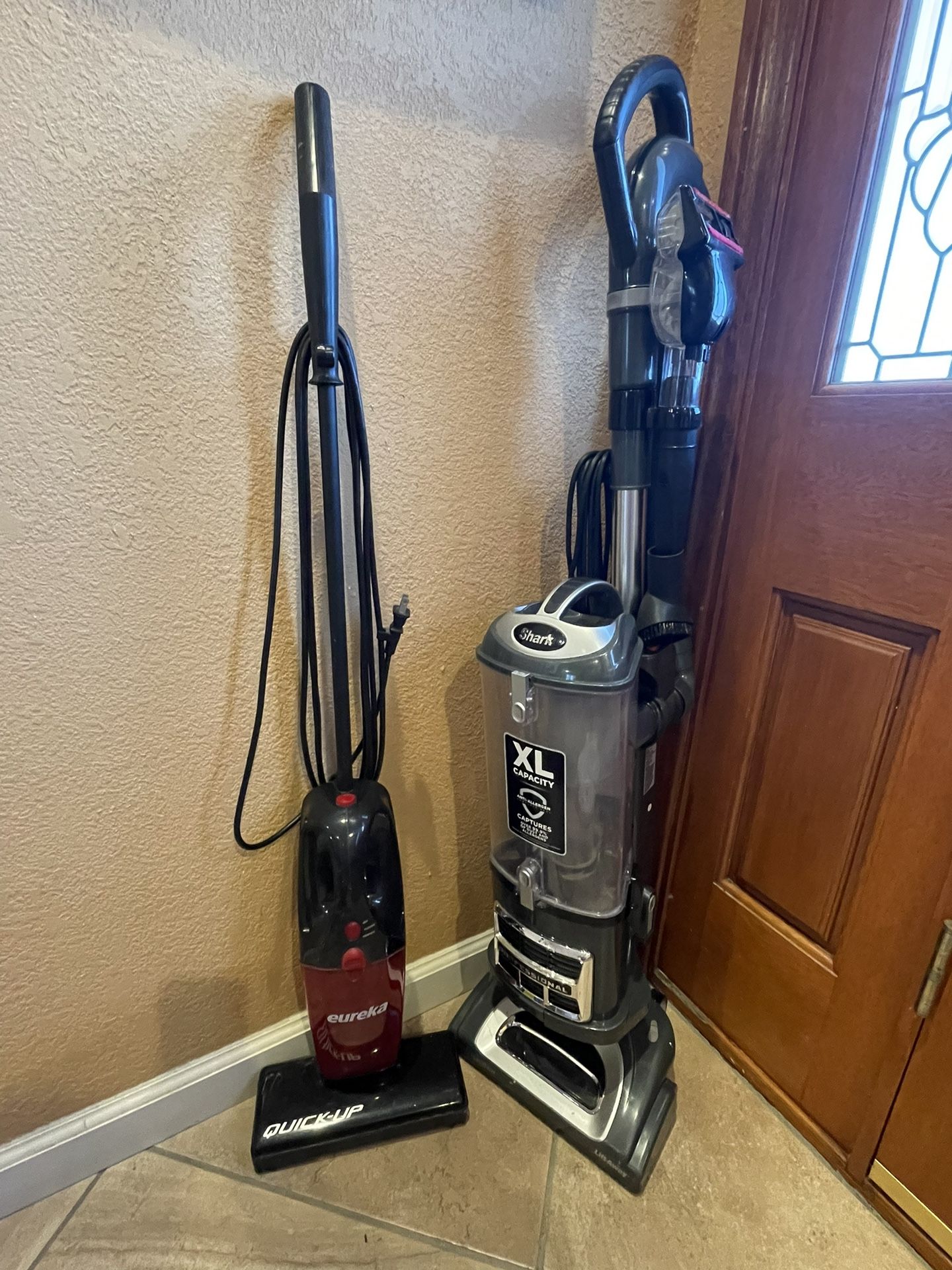 Two Vacuums: Shark Uv550 And Eureka Quick Up for Sale