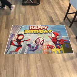 Amazing Spidey And Friends Birthday banner