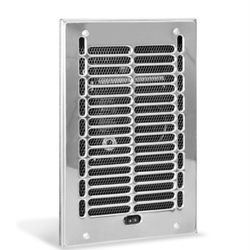 Cadet RBF101 120-volt 1,000-watt RBF Series In-wall Fan-forced Electric Bathroom Heater in Chrome With Cadet RBFC Recessed Mounting Wall Can