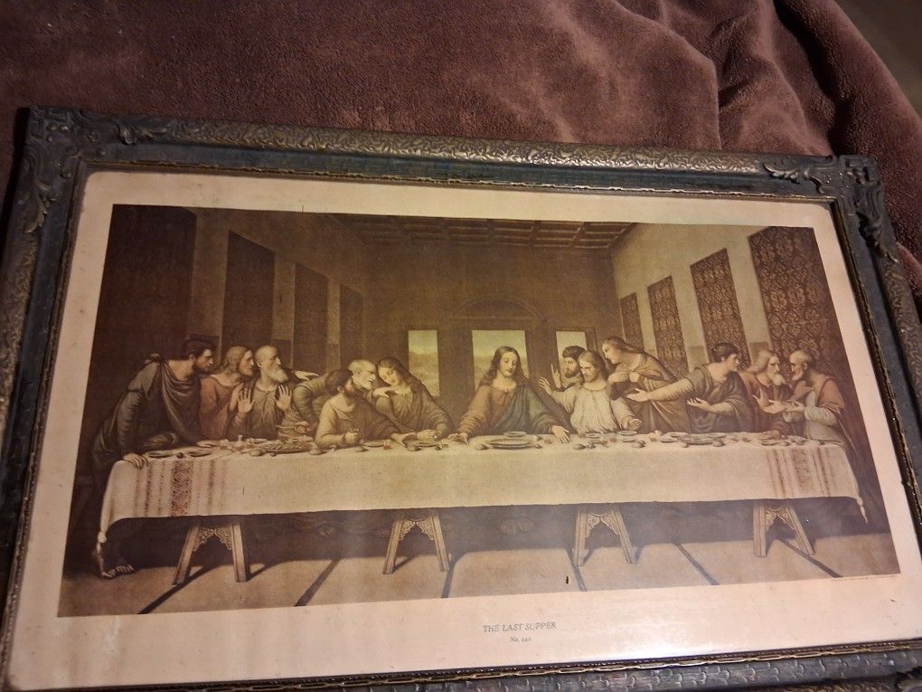 Vintage print in frame 'The Last Supper'