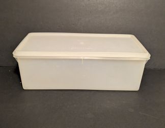 Tupperware Vintage Rectangular Food Storage Container Opaque White
