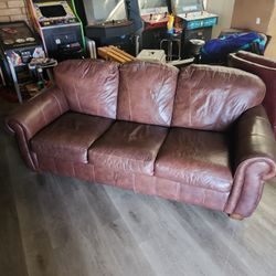 Brown Leather Couch