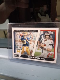 Tom Brady score football card
