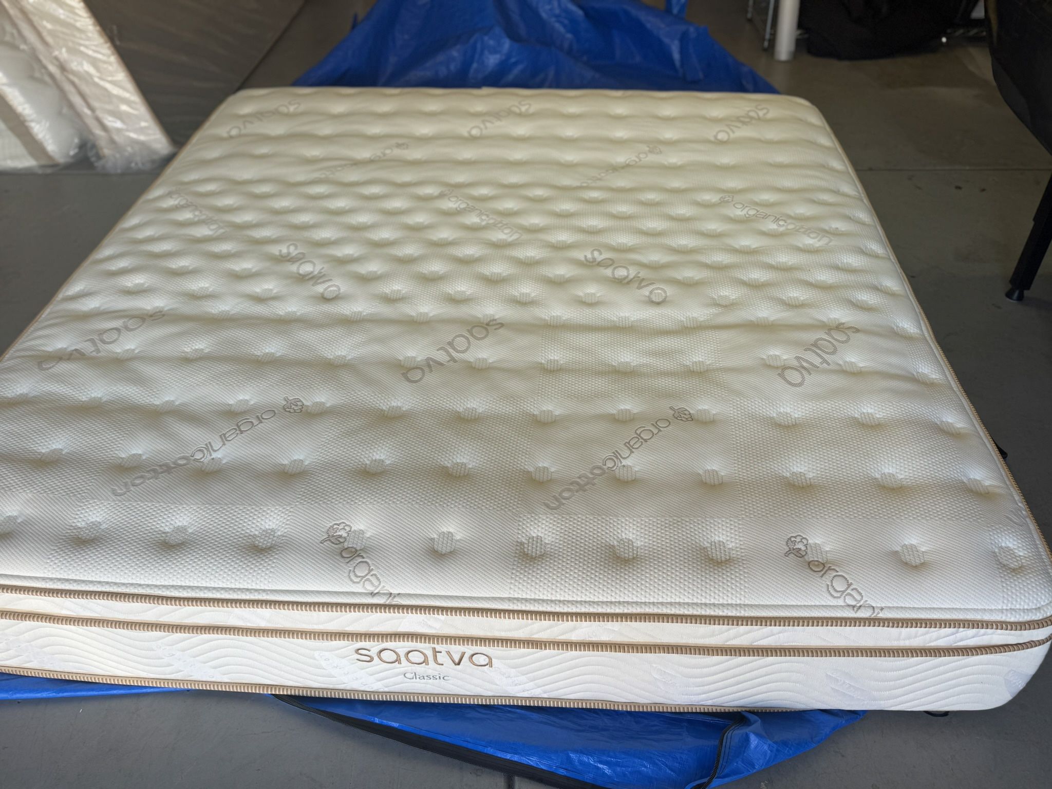 Saatva Loom & Leaf Queen Mattress Bed Frame And Headboard
