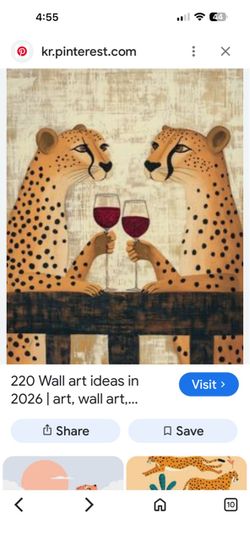 Rug cheetahs enjoying wine glasses,