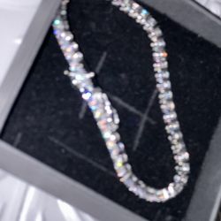 18 K Gold Played 4 mm Tennis Bracelet 