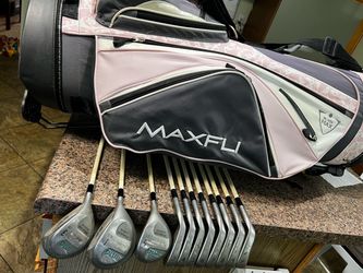 Female, full golf set, McGregor clubs with Maxfli bag, all graphite shafts, irons and metal woods, ladies flex, will include choice of putter, MAXFLI