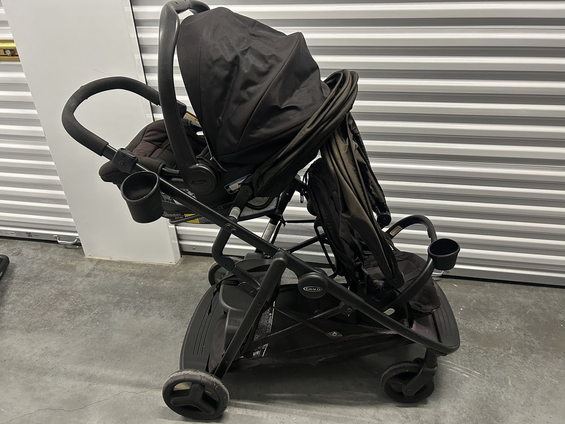 Double Stroller With Car seat And Base