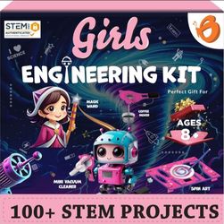 Butterfly EduFields 100+ Girls Engineering Science Kit for Kids Age 8-12
100+ STEM Projects
