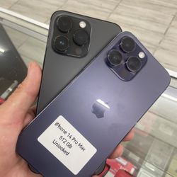 14 Pro Max Unlocked. Cash Or $10 Down W Approval 